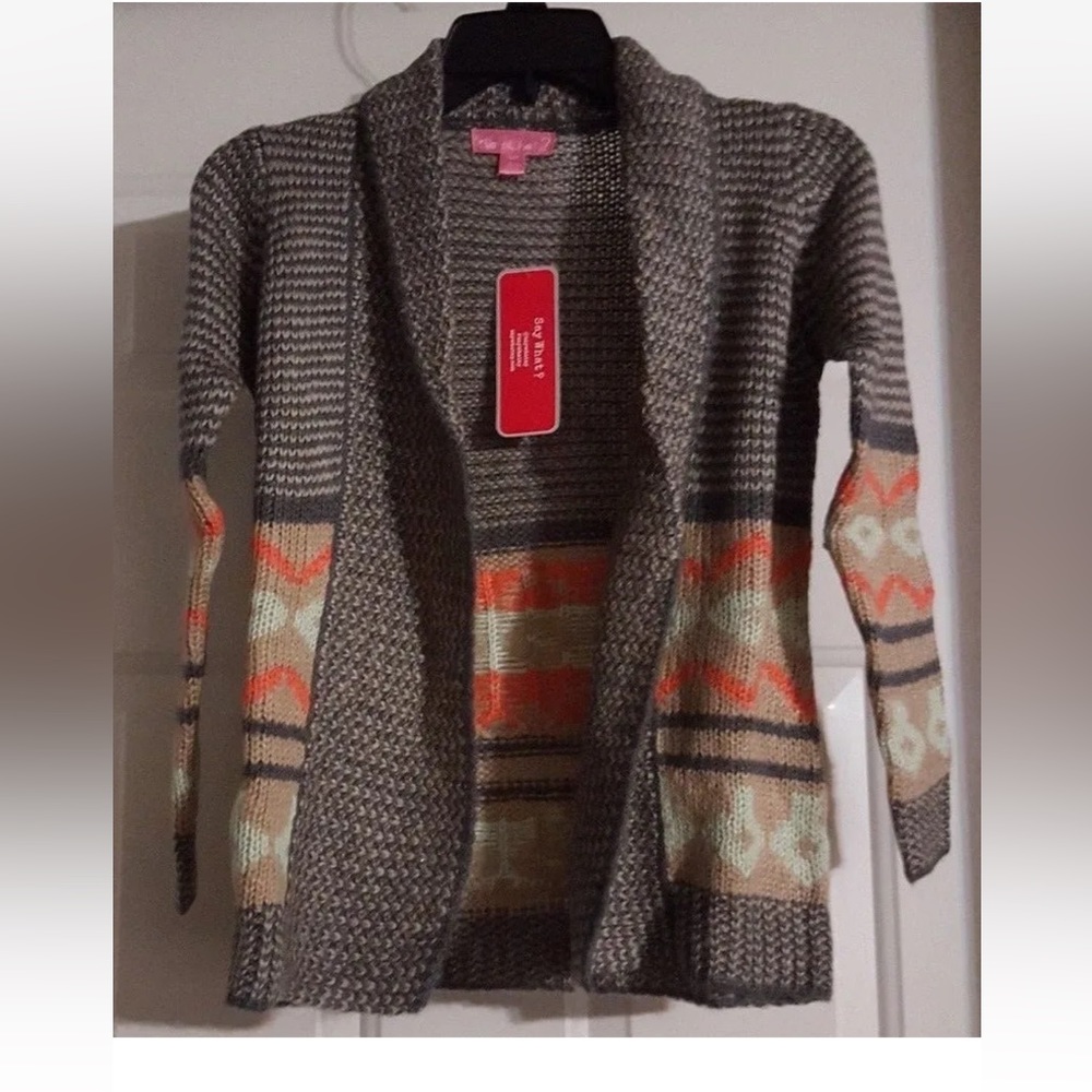 Girls Say What Open Cardigan Sweater Size Small